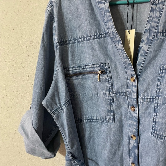 Speed Limit Denim Shirt Dress - Picture 2 of 7